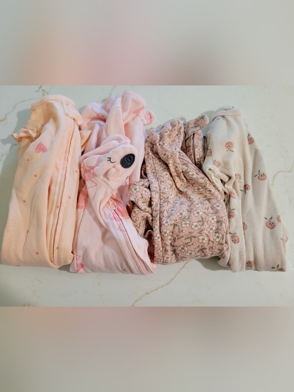 Girls' Pink Floral & Animal Print Pajama Set